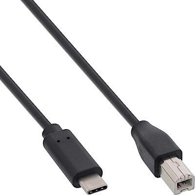 InLine ® USB 2. 0 kabel, typ C konektor do B konektoru, černý, 3 m InLine ® USB 2. 0 kabel, typ C konektor do B konektoru, černý, 3 m