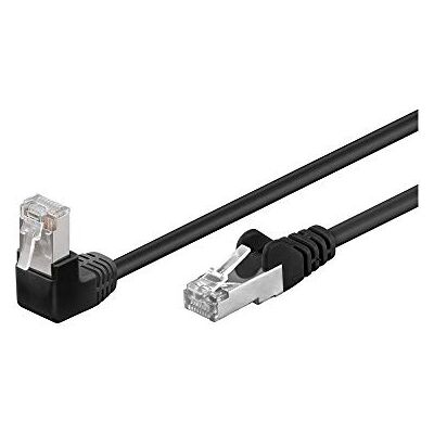 Goobay 94190 CAT 5e propojovací kabel, 1x 90° závit, F/UTP, černý měděná směs CCA, 1x RJ45 konektor 90° (8P8C) Goobay 94190 CAT 5e propojovací kabel, 1x 90° závit, F/UTP, černý měděná směs CCA, 1x RJ45 konektor 90° (8P8C)