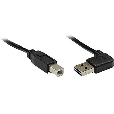 Good Connections ® Připojovací kabel USB 2. 0 EASY konektor A zahnutý na konektor B, černý, 3 m Good Connections ® Připojovací kabel USB 2. 0 EASY konektor A zahnutý na konektor B, černý, 3 m