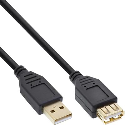 InLine 34611S USB 2. 0 prodloužení, konektor / zdířka, typ A, černá, kontakty zlatá, 10 m InLine 34611S USB 2. 0 prodloužení, konektor / zdířka, typ A, černá, kontakty zlatá, 10 m