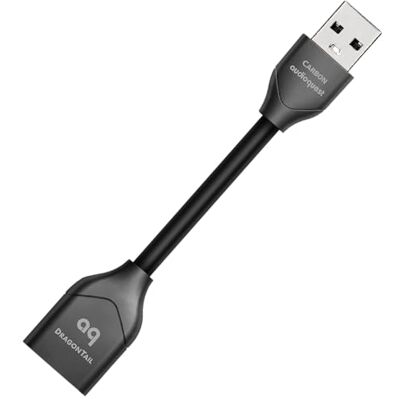 AudioQuest DragonTail USB kabel (0,112 m, USB A/USB A, USB 2.0, konektor/zdířka) černý AudioQuest DragonTail USB kabel (0,112 m, USB A/USB A, USB 2.0, konektor/zdířka) černý