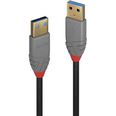 LINDY 36753 3m USB 3.0 Typ A Kabel, Anthra Line LINDY 36753 3m USB 3.0 Typ A Kabel, Anthra Line
