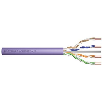 Digitus 100 m Cat 6 síťový kabel U-UTP Simplex BauPVO Eca LSZH bez halogenů 250 MHz měď AWG 23/1 PoE+ kompatibilní LAN kabel instalační kabel Ethernet kabel fialový Digitus 100 m Cat 6 síťový kabel U-UTP Simplex BauPVO Eca LSZH bez halogenů 250 MHz měď AWG 23/1 PoE+ kompatibilní LAN kabel instalační kabel Ethernet kabel fialový
