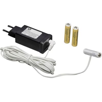 Konstsmide Síťový adaptér pro baterie se 3 x AAA 1,5V bateriemi, 4,5 V, bílý kabel 5153-000 Konstsmide Síťový adaptér pro baterie se 3 x AAA 1,5V bateriemi, 4,5 V, bílý kabel 5153-000