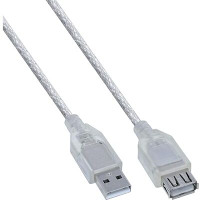 InLine 34603 USB 2.0 prodloužení, konektor / zdířka, typ A, transparentní, 3 m InLine 34603 USB 2.0 prodloužení, konektor / zdířka, typ A, transparentní, 3 m