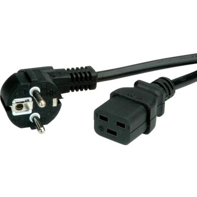 Value Síťový kabel ochranný kontakt IEC320-C19 16A, černý, 3 m Value Síťový kabel ochranný kontakt IEC320-C19 16A, černý, 3 m