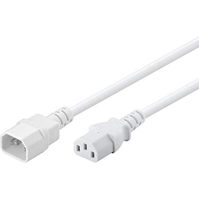 Goobay 97585 kabel pro studená zařízení 3 m prodloužení / C14 zástrčka na zdířku C13 napájecí kabel / studená zařízení síťový kabel se zástrčkou pro studená zařízení / bílá / prodlužovací kabel 3 m Goobay 97585 kabel pro studená zařízení 3 m prodloužení / C14 zástrčka na zdířku C13 napájecí kabel / studená zařízení síťový kabel se zástrčkou pro studená zařízení / bílá / prodlužovací kabel 3 m