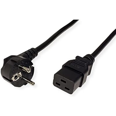 ROLINE Síťový kabel ochranný kontakt IEC320-C19 16A, černý, 2,0 m ROLINE Síťový kabel ochranný kontakt IEC320-C19 16A, černý, 2,0 m