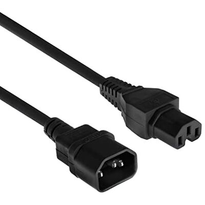 ACT C14 na C15 kabel k ohřívacímu zařízení prodloužení 2 m černý AK5003 ACT C14 na C15 kabel k ohřívacímu zařízení prodloužení 2 m černý AK5003