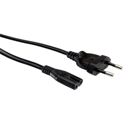 Value Síťový kabel Euro plochá zástrčka na C7, 2pólový, černý, 5 m Value Síťový kabel Euro plochá zástrčka na C7, 2pólový, černý, 5 m