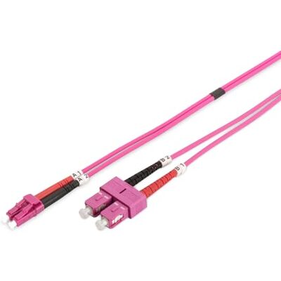 Digitus DK-2532-10-4 – kabel z optických vláken OM4 – 10 m – LC k SC – Duplex LWL kabel – 1/10/40/100 Gbit/s – MM Multimode optický kabel LAN – typ vlákna: 50/125 µ – fialová (fialová) Digitus DK-2532-10-4 – kabel z optických vláken OM4 – 10 m – LC k SC – Duplex LWL kabel – 1/10/40/100 Gbit/s – MM Multimode optický kabel LAN – typ vlákna: 50/125 µ – fialová (fialová)