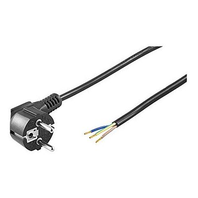 Goobay 96034 závitový napájecí kabel / otevřené konce kabelů & lisované dutinky kabelů / 90 stupňů ochranný kontakt konektor / univerzální síťový kabel / černá / 5 m Goobay 96034 závitový napájecí kabel / otevřené konce kabelů & lisované dutinky kabelů / 90 stupňů ochranný kontakt konektor / univerzální síťový kabel / černá / 5 m
