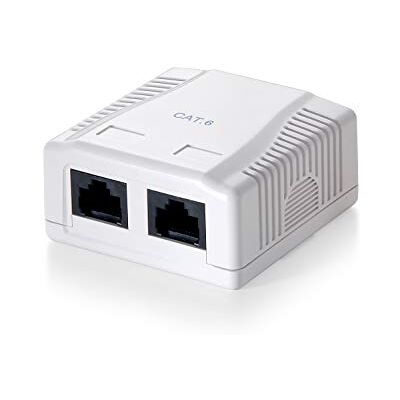 Equip RJ45 dóza 2xRJ45 na omítku Cat6 plastový sáček Equip RJ45 dóza 2xRJ45 na omítku Cat6 plastový sáček