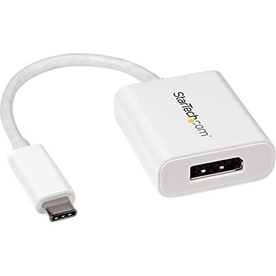 StarTech Kompaktní USB-C na DP 1,4 adaptér, 8K 30 Hz, 4K 60 Hz, bílý, DSC HBR2, DP Alt Mode, 7.1ch Audio, kompatibilní s Thunderbolt 3, HDCP 2.2, přenosný, videokonvertor StarTech Kompaktní USB-C na DP 1,4 adaptér, 8K 30 Hz, 4K 60 Hz, bílý, DSC HBR2, DP Alt Mode, 7.1ch Audio, kompatibilní s Thunderbolt 3, HDCP 2.2, přenosný, videokonvertor