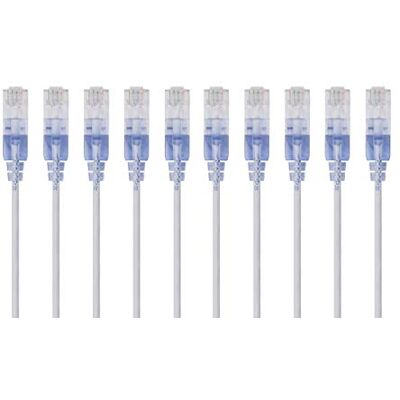 Monoprice SlimRun Cat6A Ethernet-Patchkabel – Netzwerk-Internetkabel – RJ45, verseilt, UTP, reines blankes Kupferdraht, 30AWG, 6,1 m, Weiß, 10 Stück Monoprice SlimRun Cat6A Ethernet-Patchkabel – Netzwerk-Internetkabel – RJ45, verseilt, UTP, reines blankes Kupferdraht, 30AWG, 6,1 m, Weiß, 10 Stück
