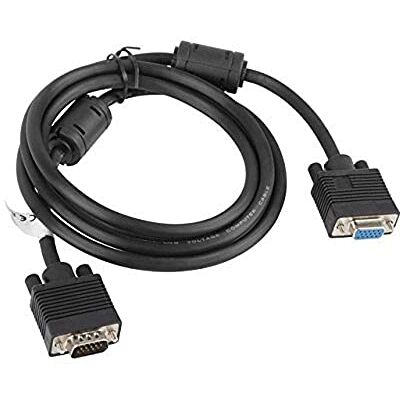 Lanberg CA-VGAC-10CC-0018-B+ Vga (15Pol) Stecker auf Vga (15Pol) Buchse Extender mit Ferritenkern, 1,8m schwarz Lanberg CA-VGAC-10CC-0018-B+ Vga (15Pol) Stecker auf Vga (15Pol) Buchse Extender mit Ferritenkern, 1,8m schwarz