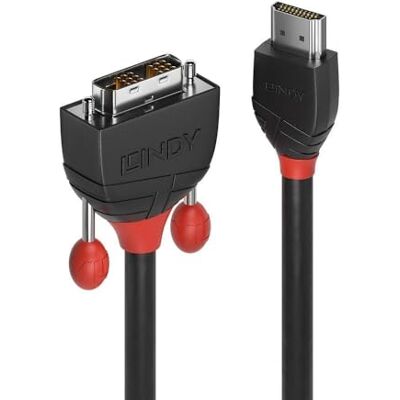 LINDY 36271 1m HDMI na DVI kabel, Black Line LINDY 36271 1m HDMI na DVI kabel, Black Line