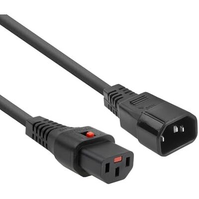 ACT C13 IEC Lock C14 síťový kabel, kabel pro studená zařízení 2 m, černý – AK5034 ACT C13 IEC Lock C14 síťový kabel, kabel pro studená zařízení 2 m, černý – AK5034