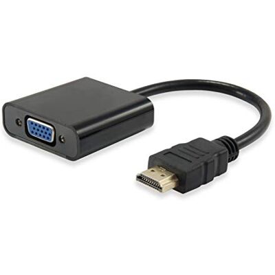 Equip 11903607 HDMI auf HD15 VGA Adapter (mit Audio) schwarz Equip 11903607 HDMI auf HD15 VGA Adapter (mit Audio) schwarz