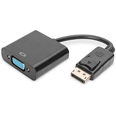 Digitus DisplayPort grafický adaptér, DP k VGA, Full HD 60Hz, 1920 x 1080 pixelů, černá Digitus DisplayPort grafický adaptér, DP k VGA, Full HD 60Hz, 1920 x 1080 pixelů, černá