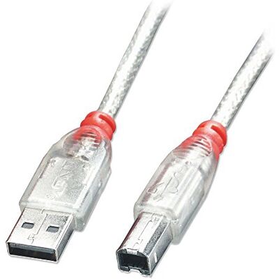 LINDY USB 2. 0 Kabel typ A/B, transparentní, 3m typ A/B M/M High/Full/LowSpeed transparentní norma LINDY USB 2. 0 Kabel typ A/B, transparentní, 3m typ A/B M/M High/Full/LowSpeed transparentní norma