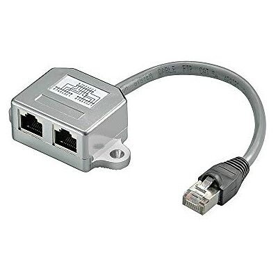 Goobay Netzwerk Adapter (Cat 5 Ethernet und ISDN RJ45 Stecker auf 2x RJ45 Buchse) silber Goobay Netzwerk Adapter (Cat 5 Ethernet und ISDN RJ45 Stecker auf 2x RJ45 Buchse) silber