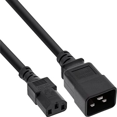 InLine 16659D síťový adaptérový kabel, IEC-60320 C20 na C13, 3 x 1,5 mm², max. 10 A, černý, 2 m InLine 16659D síťový adaptérový kabel, IEC-60320 C20 na C13, 3 x 1,5 mm², max. 10 A, černý, 2 m