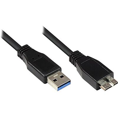 Good Connections Připojovací kabel USB 3. 0 konektor A na konektor Micro B, černý, 3 m, ® Good Connections Připojovací kabel USB 3. 0 konektor A na konektor Micro B, černý, 3 m, ®