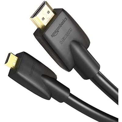 Amazon Basics Vysokorychlostní Micro-HDMI kabel na HDMI, nejnovější standard, 1,83 m, černý Amazon Basics Vysokorychlostní Micro-HDMI kabel na HDMI, nejnovější standard, 1,83 m, černý