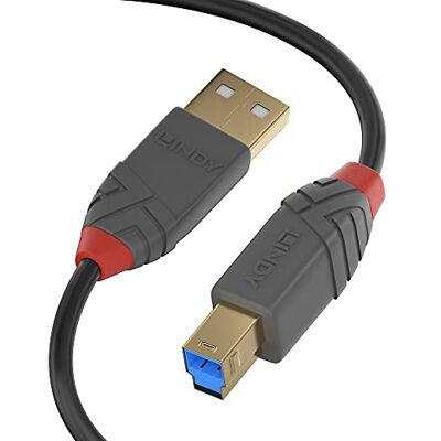 LINDY USB 3. 0 typ A na B kabel anthra Line 3m LINDY USB 3. 0 typ A na B kabel anthra Line 3m