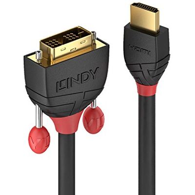 LINDY 36270 HDMI na DVI kabel, Black Line 0. 5 m LINDY 36270 HDMI na DVI kabel, Black Line 0. 5 m