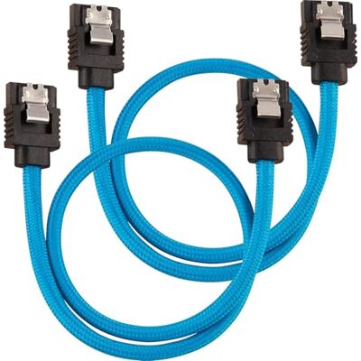 Corsair Kabel Premium Sleeved SATA 3 (6Gbps, 30 cm) modrý Corsair Kabel Premium Sleeved SATA 3 (6Gbps, 30 cm) modrý