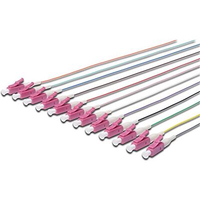 Digitus LWL Pigtails 12 kusů LC Simplex OM4 kód barvy DIN IEC 304 Fibre-Optic síťová technika délka 2 m Digitus LWL Pigtails 12 kusů LC Simplex OM4 kód barvy DIN IEC 304 Fibre-Optic síťová technika délka 2 m