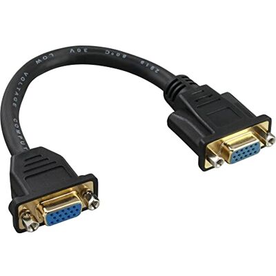 InLine 17302G VGA adaptérový kabel, 15pól. VGA zdířka na zdířku, k montáži, pozlacené kontakty, 0,2 m InLine 17302G VGA adaptérový kabel, 15pól. VGA zdířka na zdířku, k montáži, pozlacené kontakty, 0,2 m