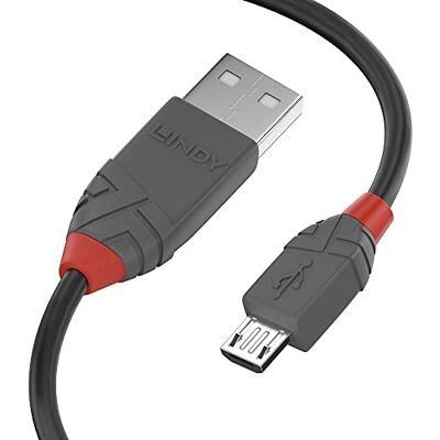 LINDY 36735 5m USB 2.0 Typ A an Micro-B Kabel, anthra Line Anthrazit LINDY 36735 5m USB 2.0 Typ A an Micro-B Kabel, anthra Line Anthrazit
