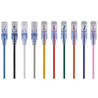 Monoprice SlimRun Cat6A ethernetový propojovací kabel – síťový internetový kabel – RJ45, lankový, UTP, čistý měděný drát, 30 AWG, 30 m, 10 kusů Monoprice SlimRun Cat6A ethernetový propojovací kabel – síťový internetový kabel – RJ45, lankový, UTP, čistý měděný drát, 30 AWG, 30 m, 10 kusů