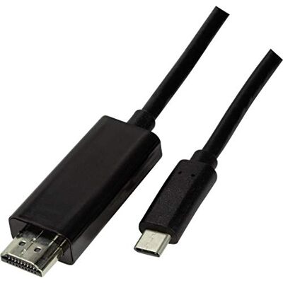 LogiLink UA0329 USB-C auf HDMI High Speed Anschlusskabel, Thunderbolt 3 kompatibel, 1,8m Schwarz LogiLink UA0329 USB-C auf HDMI High Speed Anschlusskabel, Thunderbolt 3 kompatibel, 1,8m Schwarz