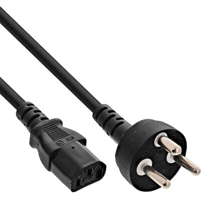 InLine 16652K síťový kabel, síťová zástrčka Dánsko na konektor chladného zařízení C13, 1,8 m InLine 16652K síťový kabel, síťová zástrčka Dánsko na konektor chladného zařízení C13, 1,8 m