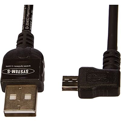 SYSTEM-S Micro USB kabel nabíjecí kabel datový kabel 90° úhlový konektor úhlový spirálový kabel 50 135 cm SYSTEM-S Micro USB kabel nabíjecí kabel datový kabel 90° úhlový konektor úhlový spirálový kabel 50 135 cm