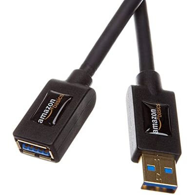 Amazon Basics Prodlužovací kabel USB 3.0 (konektor na A zdířku) 3 m (zpětná kompatibilita k USB 2.0 a 1.1), černý, kompatibilní s osobními počítači Amazon Basics Prodlužovací kabel USB 3.0 (konektor na A zdířku) 3 m (zpětná kompatibilita k USB 2.0 a 1.1), černý, kompatibilní s osobními počítači