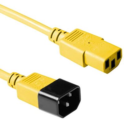 ACT C13 na C14 kabel pro studené spotřebiče prodloužení 0,6 m žlutý -AK5116 ACT C13 na C14 kabel pro studené spotřebiče prodloužení 0,6 m žlutý -AK5116