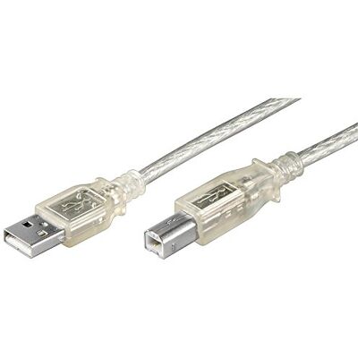 Goobay Wentronic USB kabel (konektor na konektor B) transparentní 3 m, 68973-GB Goobay Wentronic USB kabel (konektor na konektor B) transparentní 3 m, 68973-GB