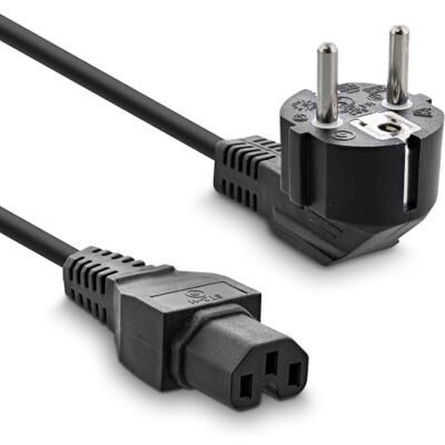InLine Síťový kabel Schuko zástrčka zahnutá na zástrčku s ohřívačem C15 černý 1 m InLine Síťový kabel Schuko zástrčka zahnutá na zástrčku s ohřívačem C15 černý 1 m