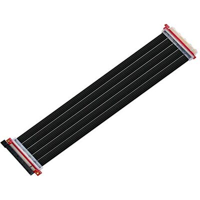 Silverstone SST-RC04B-400 Premium Flexibles Riser-Flachbandkabel PCI-E x16 Gen 3.0 , EMI-Abschirmung, 40 cm Silverstone SST-RC04B-400 Premium Flexibles Riser-Flachbandkabel PCI-E x16 Gen 3.0 , EMI-Abschirmung, 40 cm