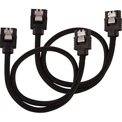 Corsair Premium Sleeved SATA 3 kabel (6Gbps, 30 cm) černý Corsair Premium Sleeved SATA 3 kabel (6Gbps, 30 cm) černý