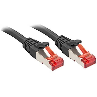 LINDY 0.3m Cat.6 S/FTP Kabel, Schwarz, 3 Stück LINDY 0.3m Cat.6 S/FTP Kabel, Schwarz, 3 Stück