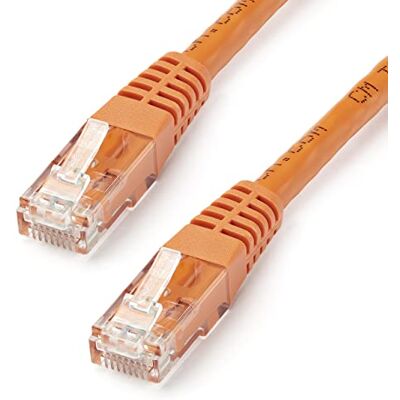 StarTech.com C6PATCH50OR CAT6 Ethernet-Kabel, CAT6, Gigabit-Ethernet-Kabel, 650 MHz, 100 W, PoE++, RJ45, UTP, geformt, Kategorie 6, Netzwerk/Patchkabel mit Zugentlastung, Fluke getestet, StarTech.com C6PATCH50OR CAT6 Ethernet-Kabel, CAT6, Gigabit-Ethernet-Kabel, 650 MHz, 100 W, PoE++, RJ45, UTP, geformt, Kategorie 6, Netzwerk/Patchkabel mit Zugentlastung, Fluke getestet,