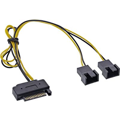 InLine 29683F SATA napájecí kabel Y, SATA zdířka na 2x ventilátor (2pólový) konektor, 0,3 m InLine 29683F SATA napájecí kabel Y, SATA zdířka na 2x ventilátor (2pólový) konektor, 0,3 m