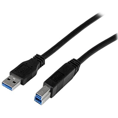 StarTech.com 2m certifikovaný USB 3.0 SuperSpeed kabel A na B, černý, USB 3 připojovací kabel, konektor/konektor StarTech.com 2m certifikovaný USB 3.0 SuperSpeed kabel A na B, černý, USB 3 připojovací kabel, konektor/konektor