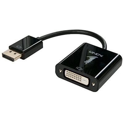 LINDY 41734 DisplayPort auf DVI-D Adapter schwarz LINDY 41734 DisplayPort auf DVI-D Adapter schwarz